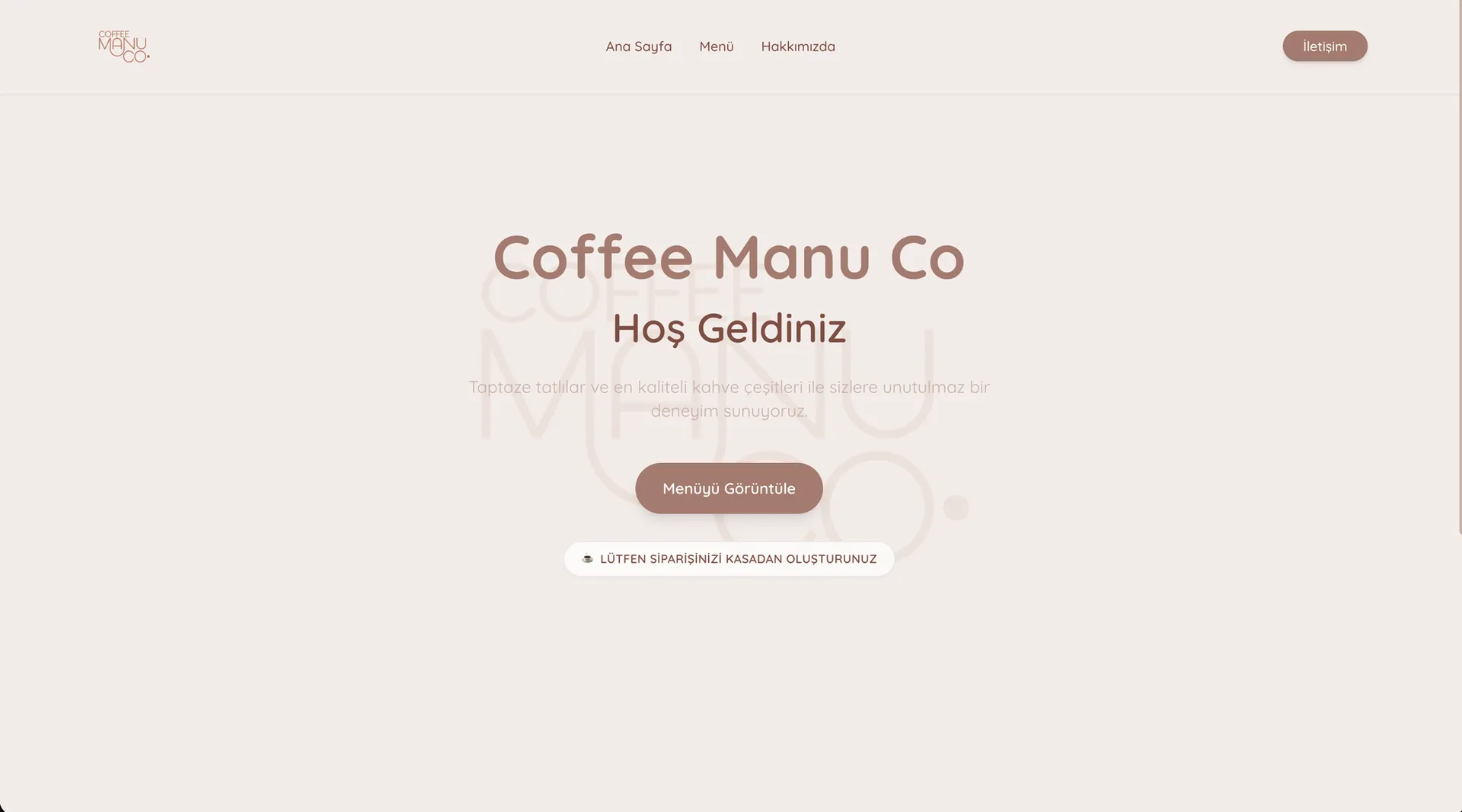 Coffee Manu Co - Kafe Sitesi